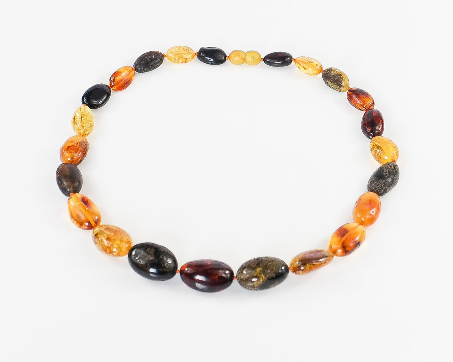 Baltic Amber Bean Bead Necklae