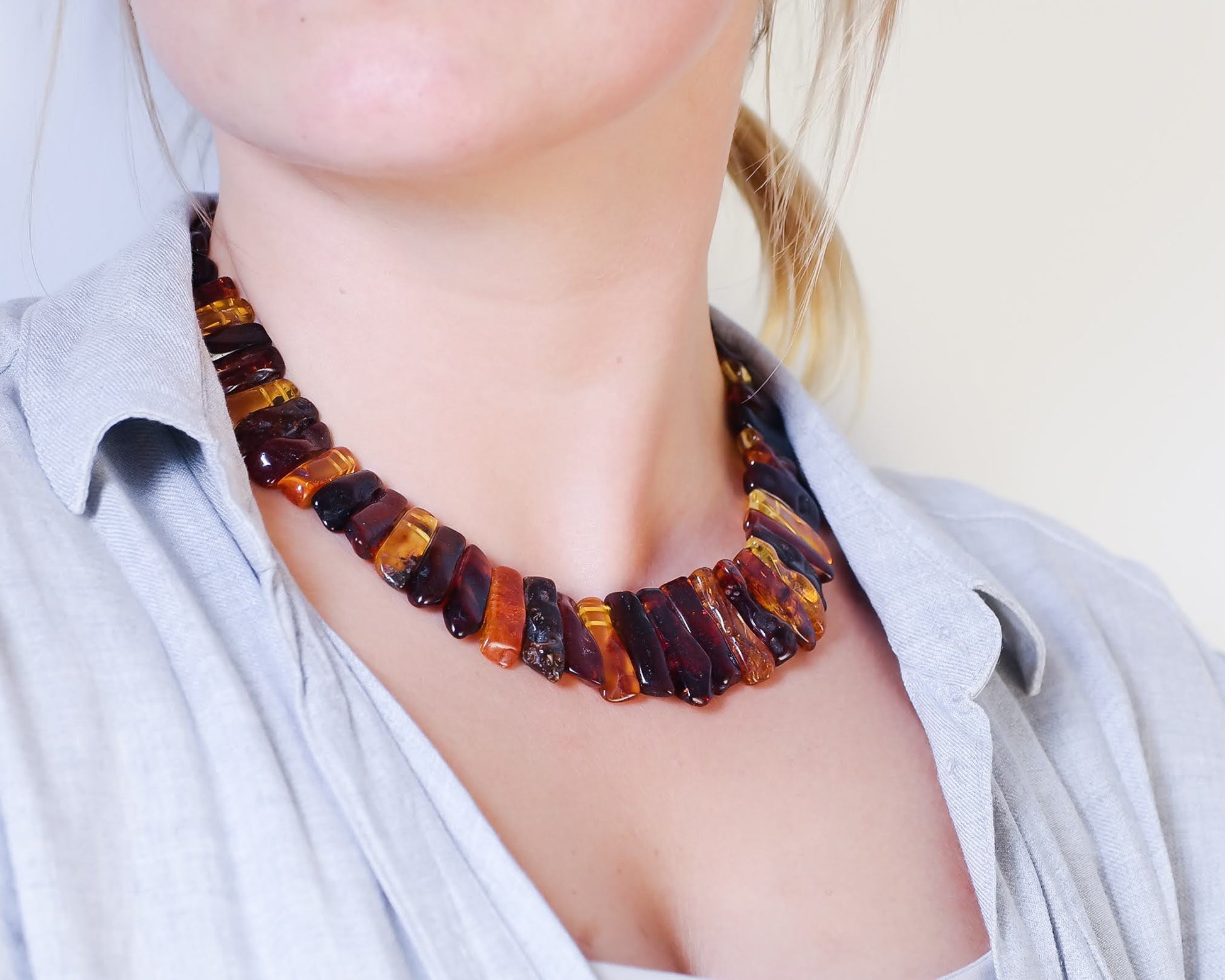 Cleopatra Style Amber Necklace