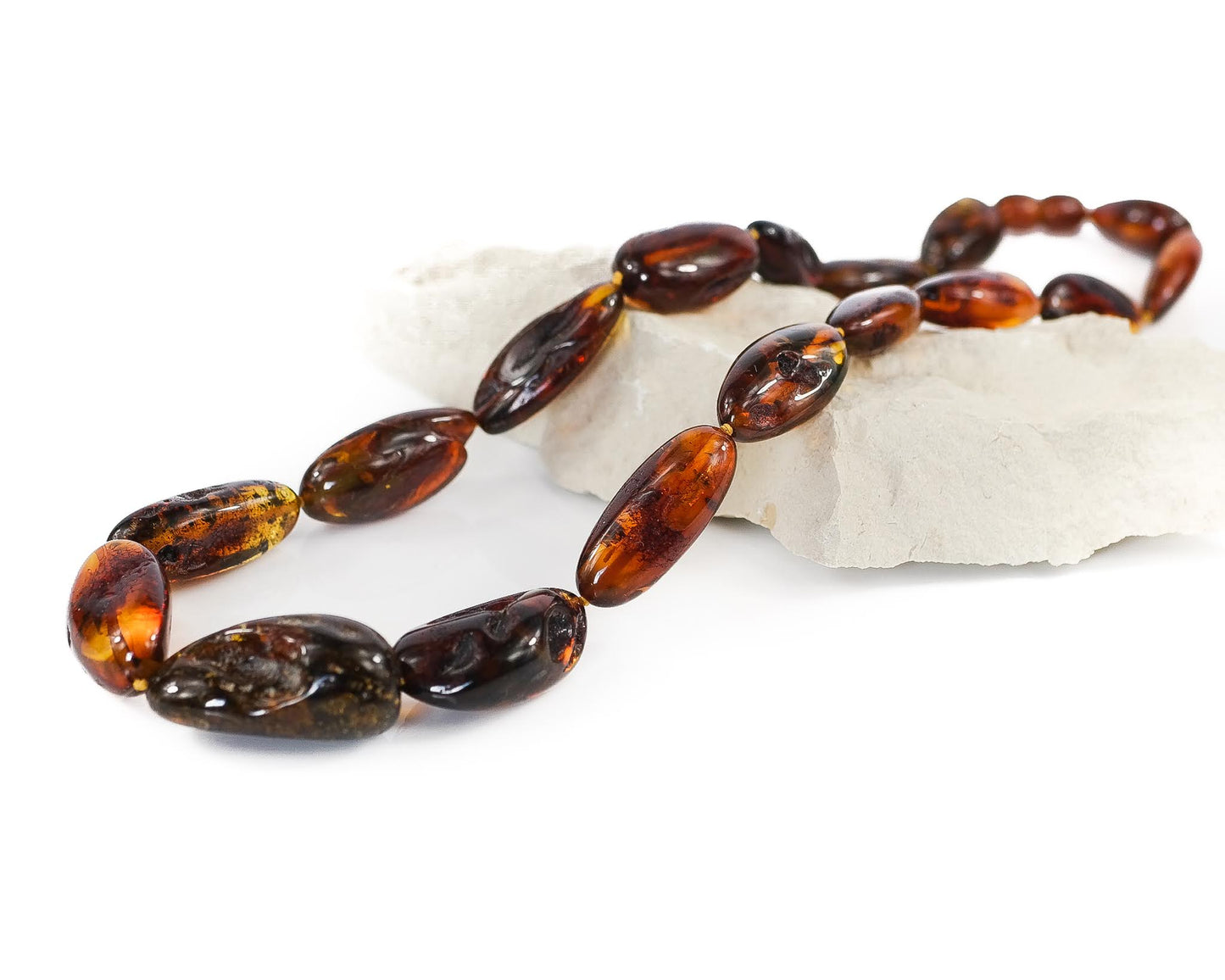 Big Amber Bead Necklace