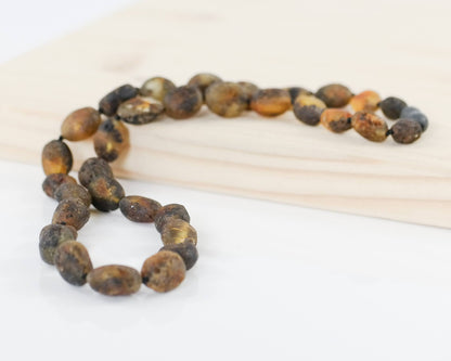 Bean Bead Amber Necklace