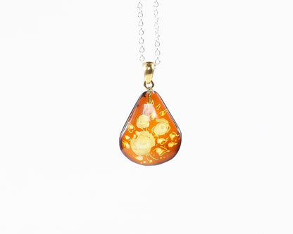 Baltic Amber Engraved Amulet