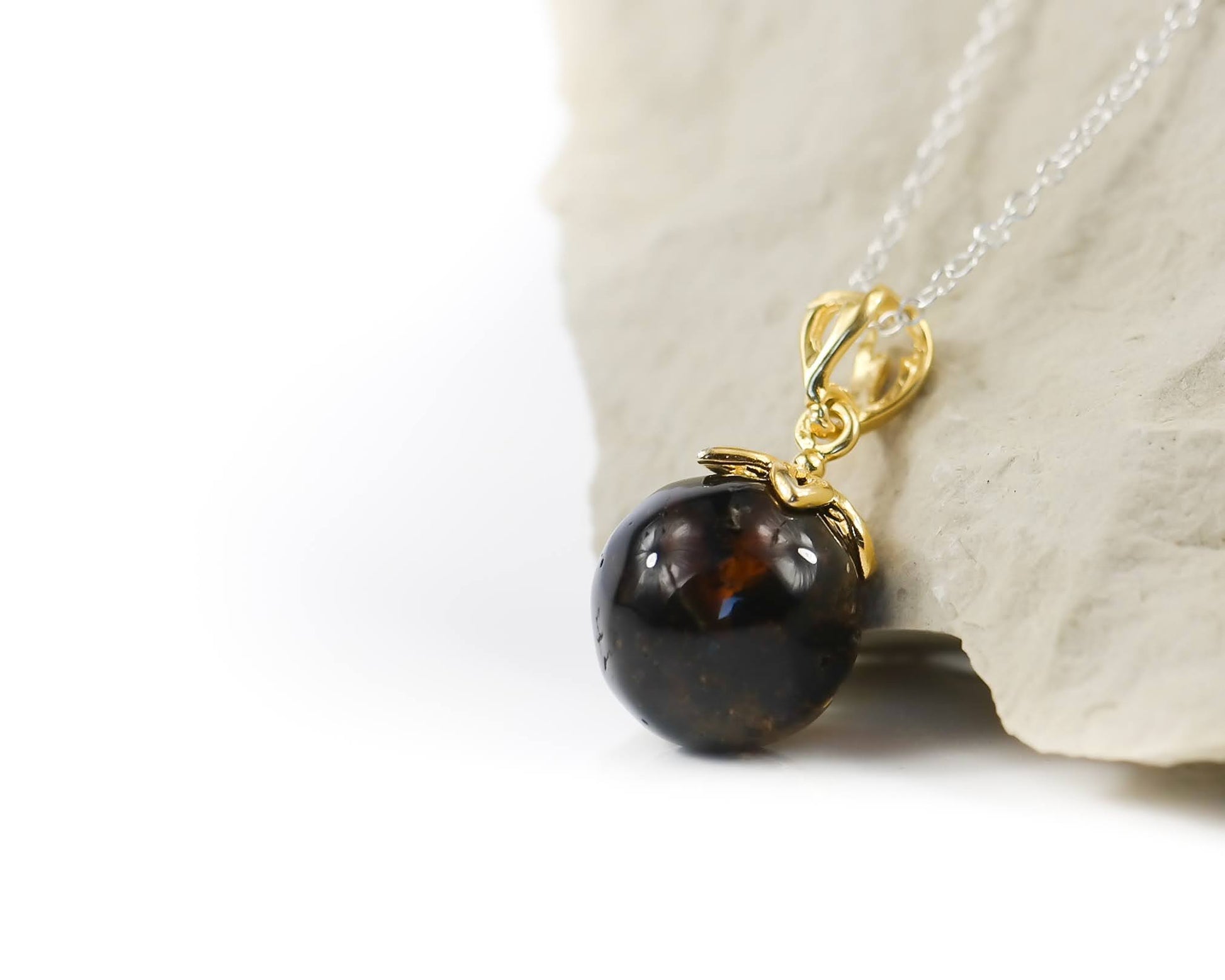 Oval Amber Pendant