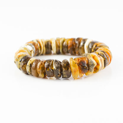 Massive Tube Baltic Amber Bracelet