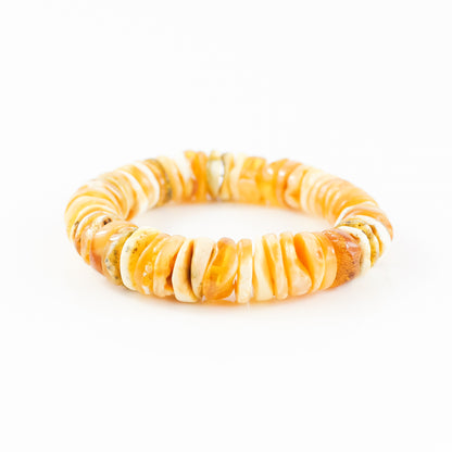 Tube Bead Amber Bracelet