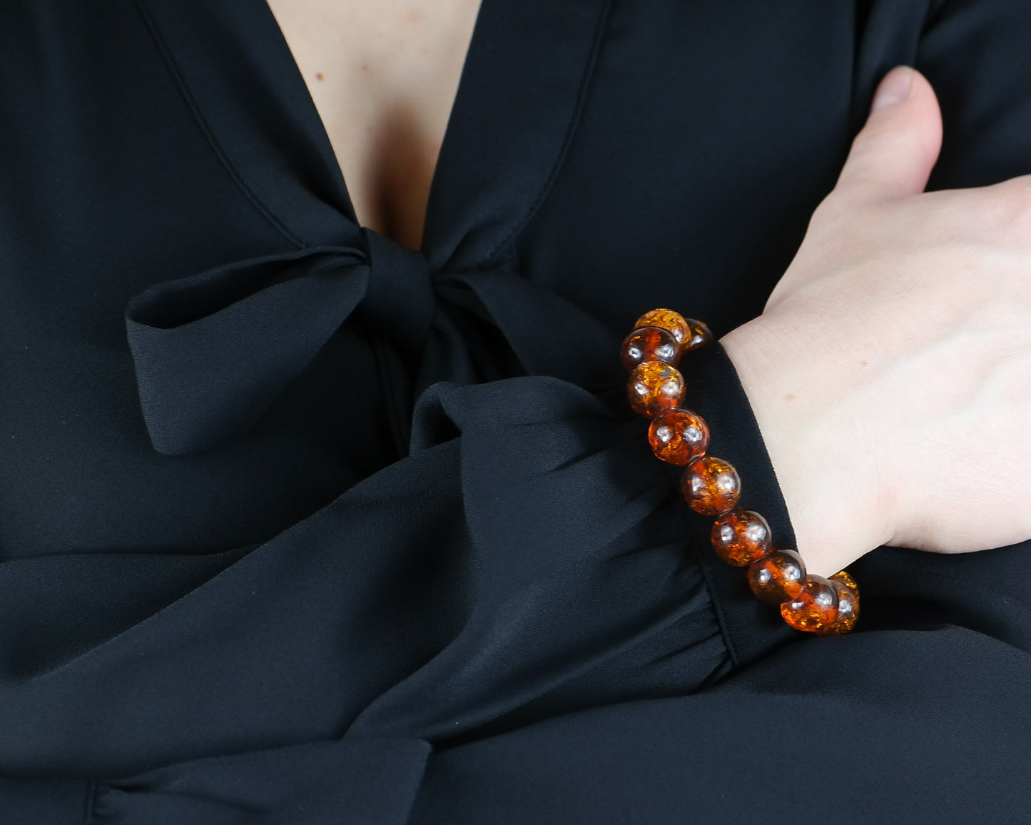 Elastic Amber Bracelet