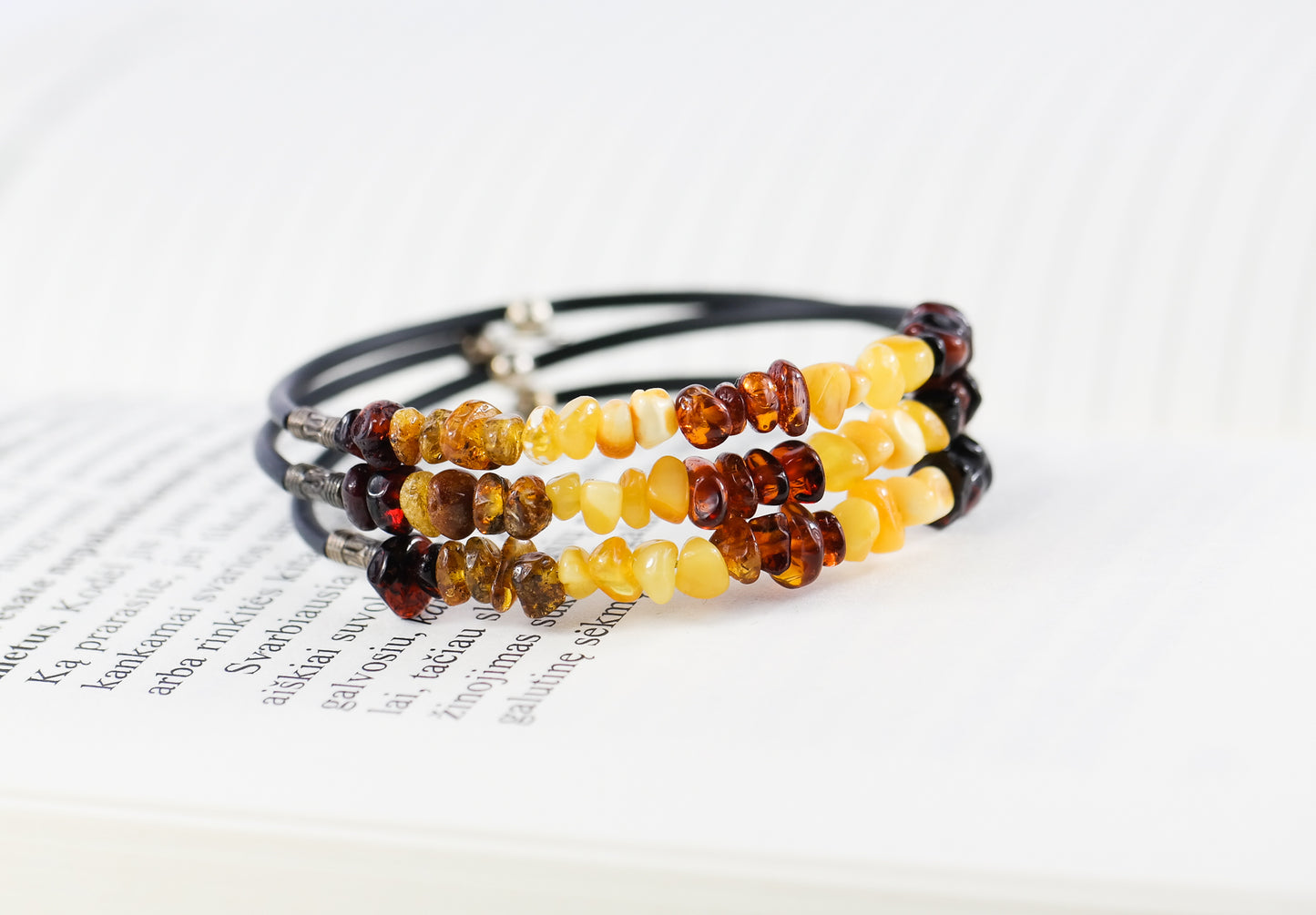 Twisted Baltic Amber Bracelet