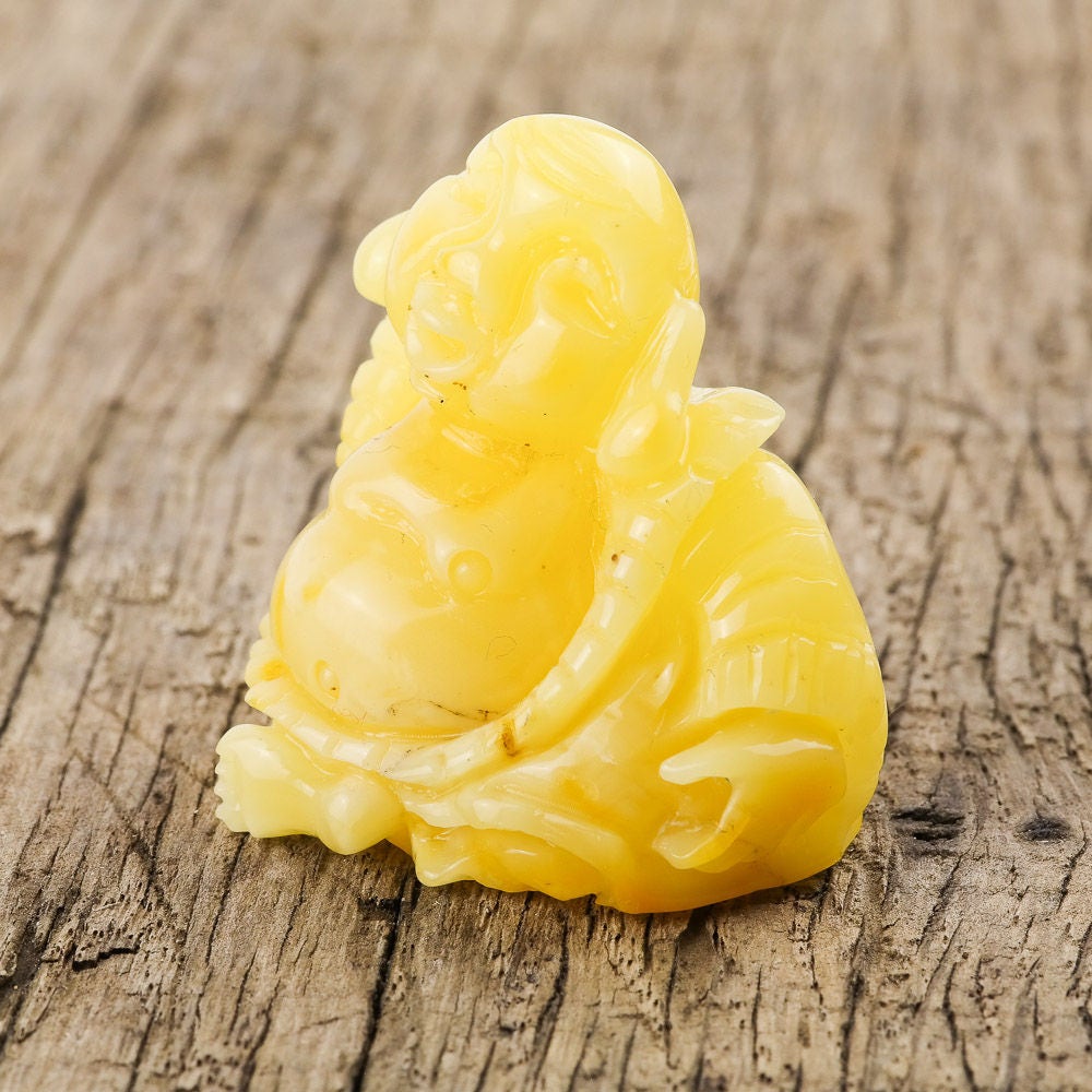 Baltic Amber Buddha Carving