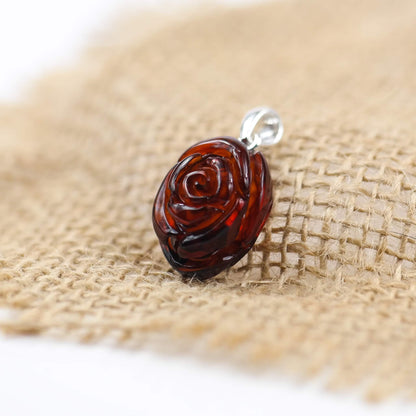 Rose Carving Baltic Amber