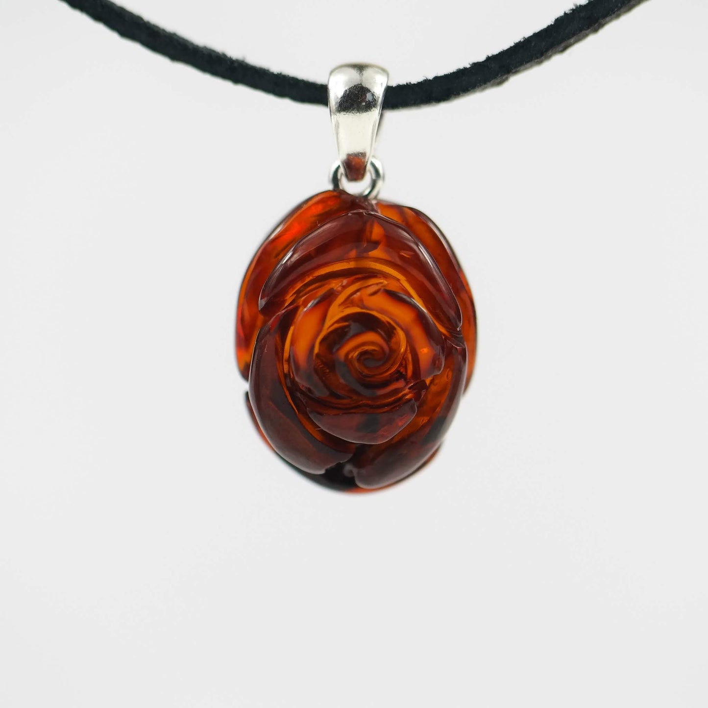 Rose Pendant Amber