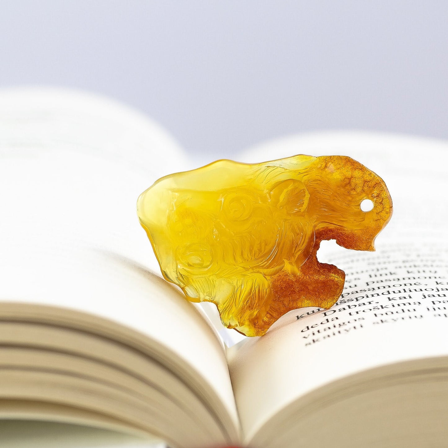 Baltic Amber Pendant Lion